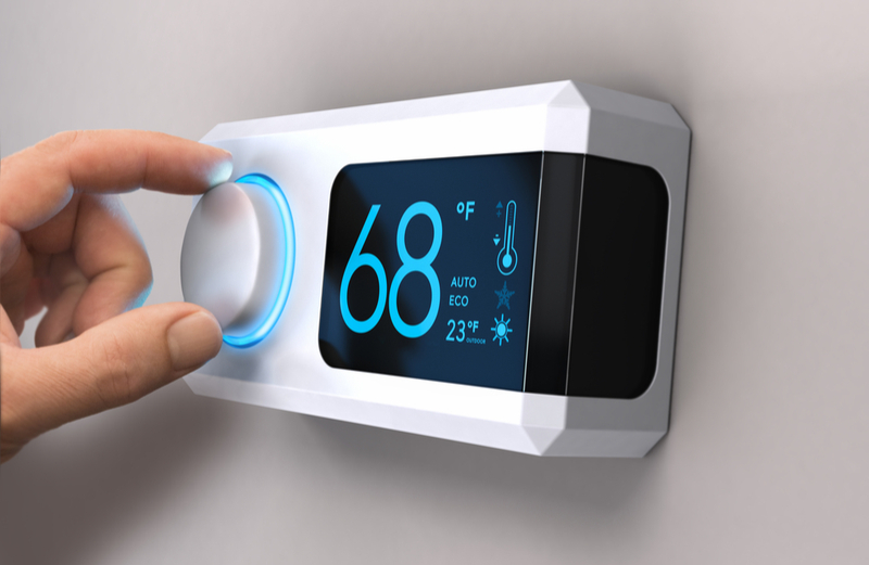 Adjust the thermostat when you're away.